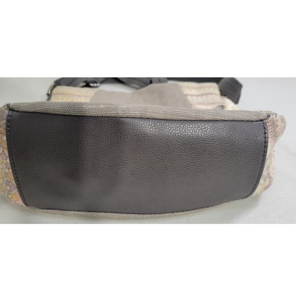 Sakroots Purse Foldover Crossbody Patchwork Tan & Creams Boho Cottage Core - Picture 6 of 7